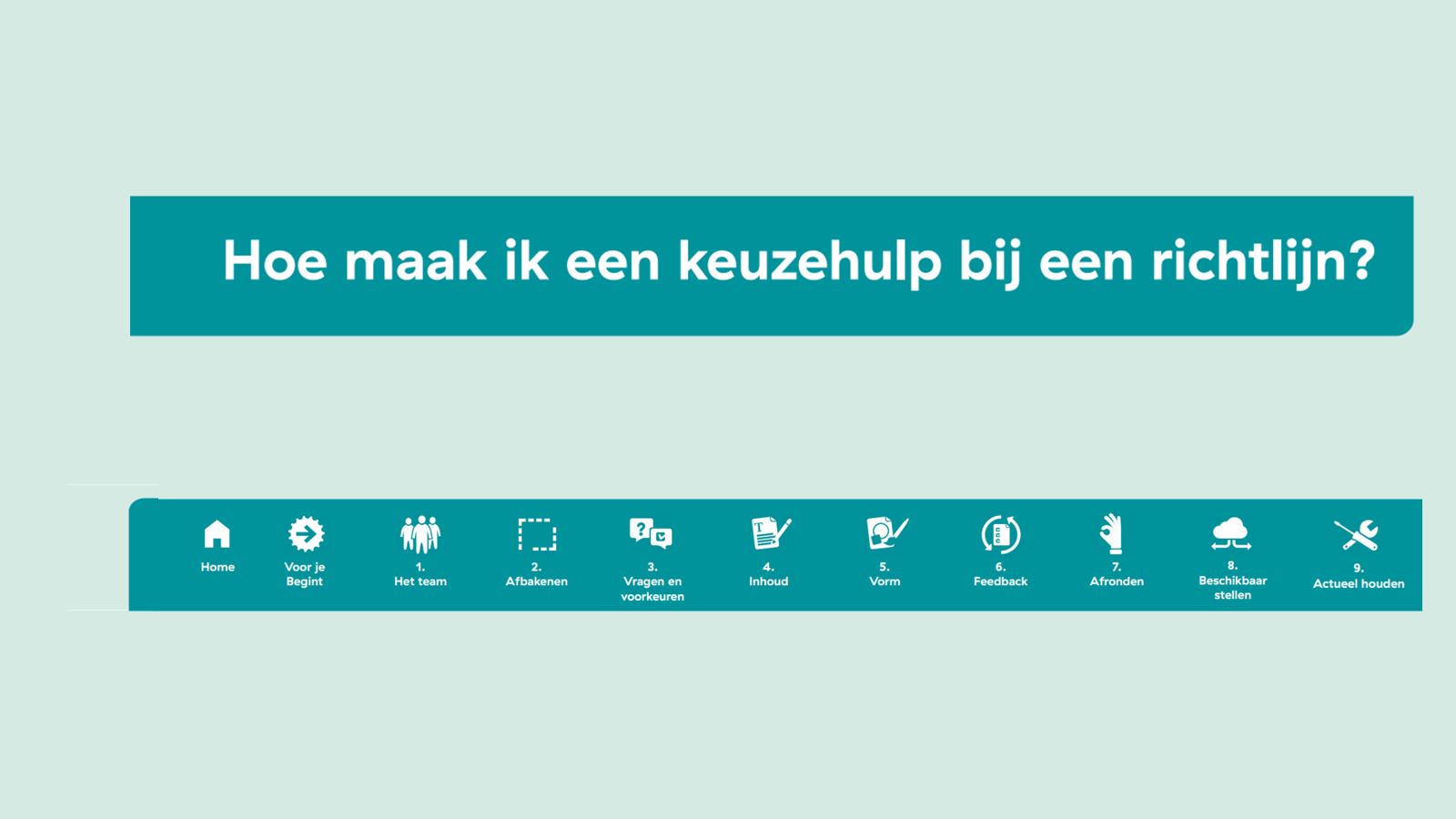 Brochure Hoe maak ik een keuzehulp bij een richtlijn?