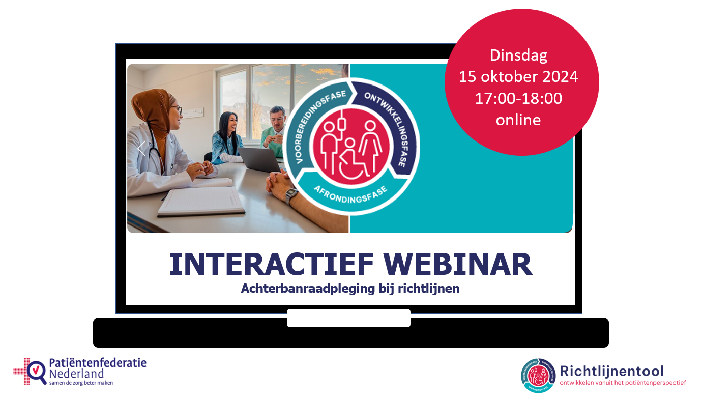 Webinar Achterbanraadpleging bij richtlijnen dinsdag 15 oktober 2024