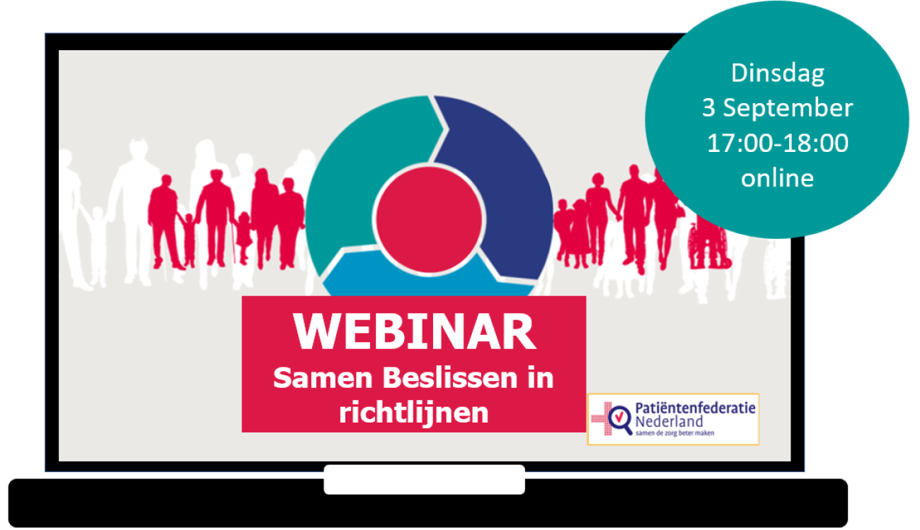 Webinar Samen Beslissen in richtlijnen dinsdag 3 september 2024
