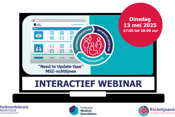Webinar Need-for-Update dinsdag 13 mei 2025 van 17.00 - 18.00 uur
