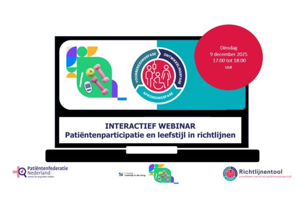 Webinar Patiëntenparticipatie en leefstijl in richtlijnen, dinsdag 9 december 2025