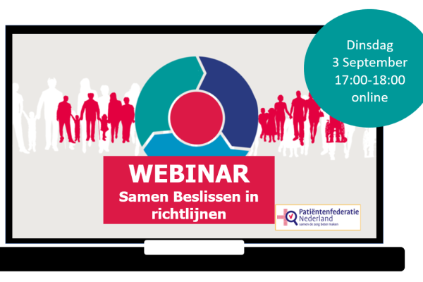 Webinar Samen Beslissen in richtlijnen dinsdag 3 september 2024