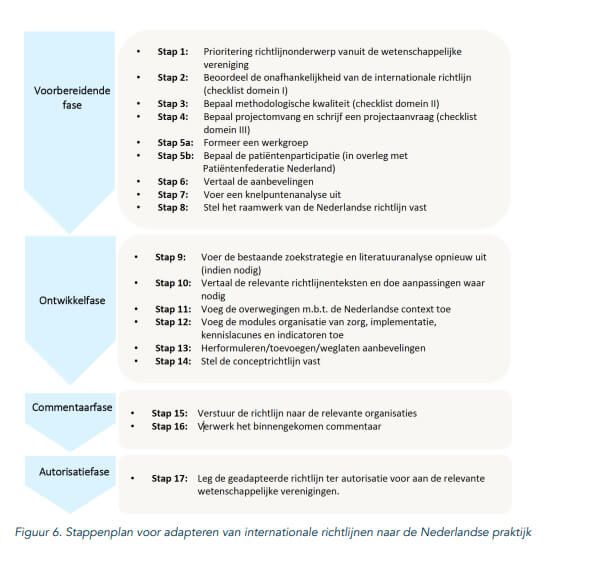 Stappenplan voor het adapteren van internationale richtlijnen naar de Nederlandse praktijk