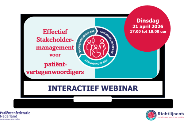 Webinar: Effectief Stakeholder-management voor patiënt-vertegenwoordigers
